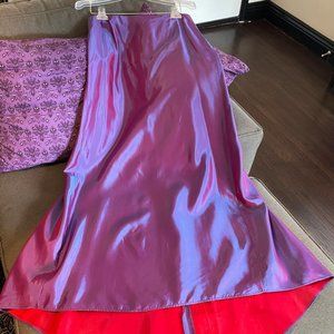 Vintage Taffeta Maxi Skirt with Train